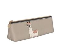 FHEBNDS No Drama Llama Makeup Bag for Women Men Large Pencil Case Aesthetic Pencil Pouch Coin Pouch Leather Cosmetic Bag with Zipper Office Organizer Travel Essentials