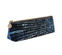 FHEBNDS Programmer Programming Code Makeup Bag for Women Men Large Pencil Case Aesthetic Pencil Pouch Coin Pouch Leather Cosmetic Bag with Zipper Office Organizer Travel Essentials