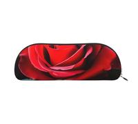 FHEBNDS Rose flower Makeup Bag for Women Men Large Pencil Case Aesthetic Pencil Pouch Coin Pouch Leather Cosmetic Bag with Zipper Office Organizer Travel Essentials
