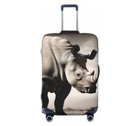 FHEBNDS South Africa animal Luggage Cover Washable Suitcase Covers Tsa Approved Elastic Spandex Suitcase Protector Anti-Scratch Travel Baggage Cover Fit 18-32 Inch Luggage, Black, M