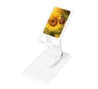 FHEBNDS Sunflower Butterfly Sunny Phone Stand for Desk, 360°Rotating Foldable Cell Phone Holder for Office Home, Height Adjustable Tablet Stand Portable Cellphone Cradle iPad Holder
