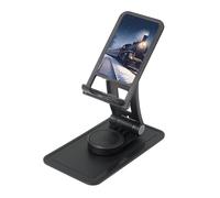 FHEBNDS Winter Christmas Snow Night Railway Train Phone Stand for Desk, 360°Rotating Foldable Cell Phone Holder for Office Home, Height Adjustable Tablet Stand Portable Cellphone Cradle iPad Holder