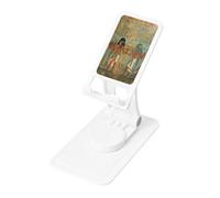 FHEBNDS Women in Ancient Egypt Phone Stand for Desk, 360°Rotating Foldable Cell Phone Holder for Office Home, Height Adjustable Tablet Stand Portable Cellphone Cradle iPad Stand Holder