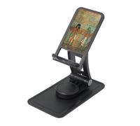 FHEBNDS Women in Ancient Egypt Phone Stand for Desk, 360°Rotating Foldable Cell Phone Holder for Office Home, Height Adjustable Tablet Stand Portable Cellphone Cradle iPad Stand Holder