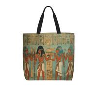 FHEBNDS Women in ancient egypt Tote Bag for Women, Zipper Casual Tote's Handbag for Travel, Work, Lightweight Laptop Bags Big Capacity Shoulder Bag Reusable Grocery Shopping Bags