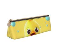 FHEBNDS Yellow chicken Makeup Bag for Women Men Large Pencil Case Aesthetic Pencil Pouch Coin Pouch Leather Cosmetic Bag with Zipper Office Organizer Travel Essentials
