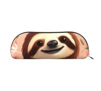 FHEBNDS You Are Awesome Sloth Makeup Bag for Women Men Large Pencil Case Aesthetic Pencil Pouch Coin Pouch Leather Cosmetic Bag with Zipper Office Organizer Travel Essentials, Gold, One Size