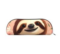 FHEBNDS You Are Awesome Sloth Makeup Bag for Women Men Large Pencil Case Aesthetic Pencil Pouch Coin Pouch Leather Cosmetic Bag with Zipper Office Organizer Travel Essentials, Silver, One Size
