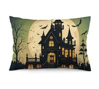 FHECVBN Decorative Body Pillow Cover Bed Pillow Case with Zipper Black Haunted Mansion Plush Long Pillows Sham Queen Size Pillowcases Throw Pillows Shams for Bedroom Sofa Couch 12 "x20