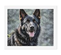 FHECVBN Paint by Numbers Kit for Adults Beginners Black German Shepherd Dog Adult Paint by Number Kits DIY Digital Painting Kit Acrylic Oil Painting Kits Home Wall Decor