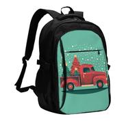 FHECVBN Travel Laptop Backpack Business Backpack for Men Women Christmas Tree on the Car Travel Backpack with USB Charging Port