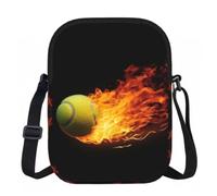 FHECVBN Women Cell Phone Purse Small Crossbody Bags Zipper Sling Purses Travel Shoulder Handbag Burning Tennis Pictures Messenger Bag