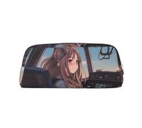 FHEDVBN Airplane Cockpit Makeup Bag Travel Toiletry Bags Big Pencil Bag for Women Men Leather Zipper Coin Pouch Purse, Silver, One Size