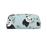 FHEDVBN Cartoon Panda Bear Makeup Bag Travel Toiletry Bag Big Pencil Bag for Women Men Leather Zipper Coin Pouch Purse, Gold, One Size