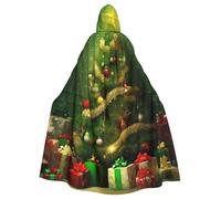 FHEDVBN christmas trees Hooded Cloak Cape Unisex Adult Knight Costume Medieval Robe Long Halloween Cosplay Outfit