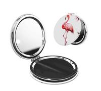 FHEDVBN Compact Mirror for Purse, 1X/2X Magnifying Mirror for Women Men Flamingo Makeup Mirror 2-Sided Handheld Folding Mirror Portable Travel Mirror Mini Vanity Mirror