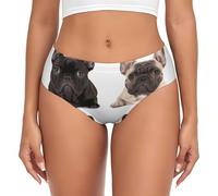FHEDVBN french bulldog Womens Underwear Briefs Soft Underpants Ladies Full Coverage Panties Moisture-Wicking