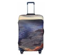FHEDVBN Grand Canyon Luggage Cover Washable Stretch Suitcase Protector Anti-Scratch Luggage Sleeve Elastic Baggage Cover Fits 18-32 Inch, Black, L