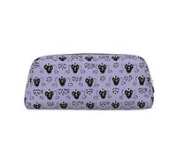 FHEDVBN Haunted Mansion Makeup Bag Travel Toiletry Bag Big Pencil Bag for Women Men Leather Zipper Coin Pouch Purse, Silver, One size