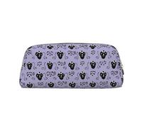 FHEDVBN Haunted Mansion Makeup Bag Travel Toiletry Bag Big Pencil Bag for Women Men Leather Zipper Coin Pouch Purse, Gold, One size
