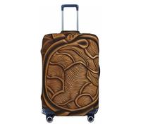 FHEDVBN Hawaiian Tapa Honu Turtle Luggage Cover Washable Stretch Suitcase Protector Anti-Scratch Travel Suitcase Cover Protector Elastic Baggage Cover Fits 18-32 Inch Luggage Sleeve, Black, S