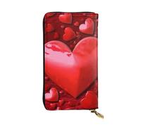 FHEDVBN Hearts Love Wallet for Men Women Long Purse Leather Clutch Large Business Handbag Travel Phone Holder Credit Card Holder Money Case with Zipper Leather Wallets Gift
