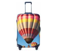 FHEDVBN Hot Air Balloons Luggage Cover Washable Stretch Suitcase Protector Anti-Scratch Luggage Sleeve Elastic Baggage Cover Fits 18-32 Inch, Black, M