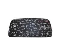 FHEDVBN Math Formula Makeup Bag Travel Toiletry Bag Big Pencil Bags for Women Men Leather Zipper Coin Pouch Purse, Gold, One Size