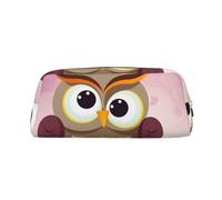 FHEDVBN Owls family Makeup Bag Travel Toiletry Bag Big Pencil Bag for Women Men Leather Zipper Coin Pouch Purse, Gold, One size