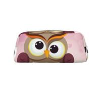 FHEDVBN Owls family Makeup Bag Travel Toiletry Bag Big Pencil Bag for Women Men Leather Zipper Coin Pouch Purse, Silver, One size