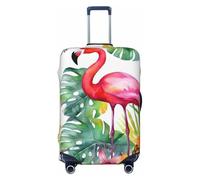 FHEDVBN Tropical watercolor pineapple Flamingo Luggage Cover Washable Stretch Suitcase Protector Anti-Scratch Travel Suitcase Cover Protector Elastic Baggage Cover Fits 18-32 Inch Luggage Sleeve