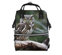 FHEDVBN Wild Owl Birds Diaper Bag Backpack for Women Multifunction Waterproof Mummy Backpacks for Mom Dad, Large Capacity Nappy Bag with Changing Pad Casual Daypack Travel Bags