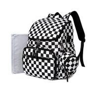 FHELAD Diaper Bag Backpack with Changing Pad & Stroller Clips, Large Waterproof Travel Baby Diaper Bag for Newborn, Moms (Obsidian Black)