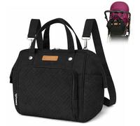 FHELAD Small Diaper bag,Diaper Bag for Toddlers,Mini Tote for Shopping Walking,Compact Backpack for Travel, Black1, Compact