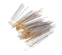 FHelectronic FH610 100 Pieces Large Eye Embroidery Needles Mixed Silver fit for Embroidery, Sewing, Craft Art Work (26#),beige|brown|grey