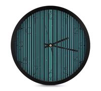 FHESDCW 10 Inch Silent Wall Clock Round Modern Decorative Clocks - Battery Operated, Dark Retro Minimalist Pattern Wall Clock for Office, Bedroom, Living Room, Black-Style