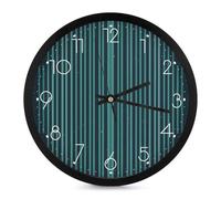 FHESDCW 10 Inch Silent Wall Clock Round Modern Decorative Clocks - Battery Operated, Dark Retro Minimalist Pattern Wall Clock for Office, Bedroom, Living Room, White-Style
