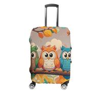 FHESDCW 3 Owls Luggage Covers for Suitcases, Washable Travel Accessories, Anti-Scratch & Dust Protection Suitcase Cover Protector Fits 19-32 Inch Luggage, style, XL, Classic