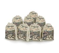 FHESDCW 8-Pack Salzburg Region Gift Bags, Durable & Portable Linen Drawstring Bags, Reusable Storage Bag for Jewelry, Candy, Wedding, Travel, 4.9 X 6.7 Inch