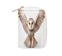 FHESDCW A Barn Owl Leather Card Bag Credit Card Holder Zipper Wallet With 20 Card Slots Slim Wallet Debit Card Protector Organizer Case, style, 16x11.5cm