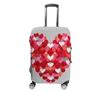 FHESDCW A Big Heart Small Hearts Luggage Covers for Suitcases, Washable Travel Accessories, Anti-Scratch & Dust Protection Suitcase Cover Protector Fits 19-32 Inch Luggage, Style, L, Classic