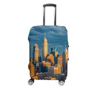 FHESDCW A Busy Town in The City Luggage Covers for Suitcases, Washable Travel Accessories, Anti-Scratch & Dust Protection Suitcase Cover Protector Fits 19-32 Inch Luggage, style, Small, Classic