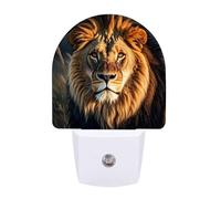 FHESDCW A Lion Night Lights Plug Into Wall, LED Nightlights Auto On/Off Dusk to Dawn Sensor, Energy Efficient Night Lamp Soft Glow for Hallway Bedroom Bathroom Kitchen, 0.5W