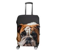 FHESDCW A Sad Bulldog Luggage Covers for Suitcases, Washable Travel Accessories, Anti-Scratch & Dust Protection Suitcase Cover Protector Fits 19-32 Inch Luggage, Style, XL, Classic