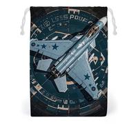 FHESDCW Air Force Fighter Jet Drawstring Bag Canvas, Reusable Travel Jewelry Pouches, Washable Storage Bags for Gift, Candy, Cosmetics 20 * 25cm