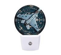 FHESDCW Air Force Fighter Jet Night Lights Plug Into Wall, LED Nightlights Auto On/Off Dusk to Dawn Sensor, Energy Efficient Night Lamp Soft Glow for Hallway Bedroom Bathroom Kitchen, 0.5W