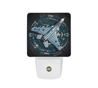 FHESDCW Air Force Fighter Jet Night Lights Plug Into Wall, LED Nightlights Auto On/Off Dusk to Dawn Sensor, Energy Efficient Night Lamp Soft Glow for Hallway Bedroom Bathroom Kitchen, 0.5W