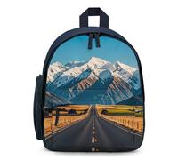 FHESDCW Alpine Snowy Mountain Backpack for Men Women, Durable Small Bookbag Lightweight Daypack for Travel, Hiking, Blue-style, One Size, Daypack Backpacks