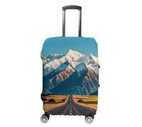 FHESDCW Alpine Snowy Mountain Luggage Covers for Suitcases, Washable Travel Accessories, Anti-Scratch & Dust Protection Suitcase Cover Protector Fits 19-32 Inch Luggage, style, Small, Classic