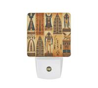 FHESDCW Ancient Egypt Tribe Series Night Lights Plug Into Wall, LED Nightlights Auto On/Off Dusk to Dawn Sensor, Energy Efficient Night Lamp Soft Glow for Hallway Bedroom Bathroom Kitchen, 0.5W